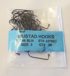 Mustad = (like Do It Hooks) #2 -1 Bag Of 50 Ct. Lot -terminal Tackle. Fixed Price $7.99.