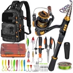 Thkfish Fishing Rod And Reel 2.1M 7FT, Full Kit With Black Camo Backpack. Fixed Price $115.98.