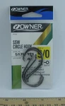 Owner 5178-191 Ssw Circle Hook Up-eye Offset Medium Shank Hangnail Point 9/0 4CT. Fixed Price $8.92.