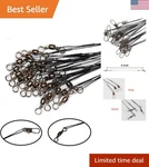 50PCS Heavy Duty Nylon-coated Fishing Wire Leaders With Swivels 6 Inch. Fixed Price $16.35.