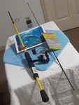 New Spinning Fishing Rod Lews Mr.crappie 5'6"LIGHT 2-8LB And Reel Bass Pro Shops. Fixed Price $48.00.