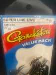 Gamakatsu Super Line 3/0 Extra Wide Gap (ewg Hook) 74413-25 Value Pack. Fixed Price $9.15.