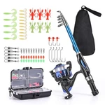 Leo Light Weight Kids 130CM Rod And Reel Combos With Full Kits Carry Bag. Fixed Price $31.03.