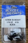 (1) Bullet Weights Screw In 1/16 OZ-1PK Of 4-BRAND New-ships 24 Hours. Fixed Price $34.88.