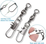 100PCS Fishing Barrel Swivel With Interlock Snap Lure Line Tackle. Fixed Price $10.99.
