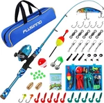 Plusinno Kids Fishing Pole With Spincast Reel Telescopic 5FT / 1.5M, Blue. Fixed Price $49.99.