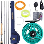 Sougayilang Fly Fishing Rod And Reel 5/6 Weight 9FT 4-PIECE Graphite. Fixed Price $148.26.