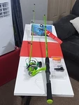 Spinning Fishing Rod And Reel Zebco Splash 6' Med Light 4-8LB 2PC. Fixed Price $45.00.