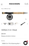 Maxxon Outfitters Versa 7FT 6" 5-PC Combo Fly/spinning Fishing Rod MO76V5-4. Fixed Price $80.00.