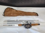 Vintage Zebco 600 Metal Black Reel /w 3304 6' Rod Combo Pc Travel Case Nice. Fixed Price $99.95.