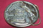 Vintage Zebco Fishing 40TH Anniversary Limited Edition Belt Buckle Reel Old Mens. Fixed Price $39.95.