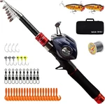 Telescopic Fishing Rod And Reel Combos, Carbon Fiber With Stainle.... Fixed Price $79.99.
