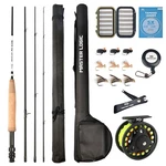 Master Logic Fly Fishing Rod And Reel Combo Starter Kit Graphite Cork. Fixed Price $128.82.