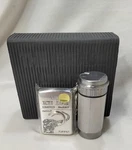 Vintage Zippo 1996 The Ice Mammoth NO.0317 Oil Lighter & Cigarette Case Set. Fixed Price $301.00.