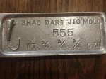 Vintage C. Palmer 555 Shad Dart Jig Fishing Sinker Mold West Newton. Fixed Price $25.00.
