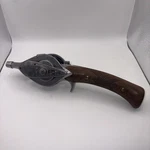 Vintage Hurd Super Caster Steel Rod Reel W/walnut Handle Wood Pistol Grip Case. Fixed Price $300.00.