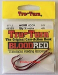 Tru Turn 4/0 Blood Red Worm Hooks - Ultra Sharp 3 Pack. Fixed Price $17.58.