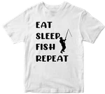 Sleep Repeat T-shirt Fishing Reel Bait Father Funny Novelty Gifts. Fixed Price $14.20.