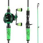One Bass Fishing Rod Reel Combo, 6'6"MEDIUM-2PIECE, Green- Right Handed. Fixed Price $99.25.