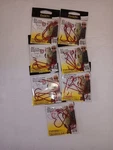 Fish (7) Daiichi D45Z-4/0 Worm Size Round Bend/wide Gap Offset. Fixed Price $35.00.