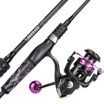 One Bass Fishing Rod Reel Combo Spinning, Superpolymer Handle - Purple. Fixed Price $75.24.