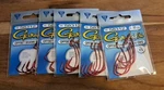 Gamakatsu 58312 Sz 2/0 Red Offset Shank Worm Ewg Fishing Hooks Qty 6 X Packs. Fixed Price $25.00.
