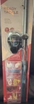 Zebco Ready Tackle Fishing Rod & Reel Combo 10 Lb Line Black Red With Box. Fixed Price $32.41.