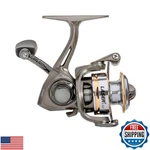 Lew Laser Lite Spinning Fishing Reel, Size 75 6+1 Bearings, 5.0:1 Gea. Fixed Price $53.26.