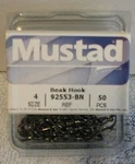 Mustad Beak Hook 92553-BN-4-50 Size / Black Nickel Pack. Fixed Price $11.99.
