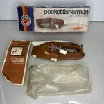 Vintage Popeil Pocket Fisherman With Box And Paperwork Dated 1972, Nice. Fixed Price $59.95.