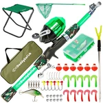 Daddygofish Kids Fishing Pole - Rod Reel Combo Tackle Box Starter Set First.... Fixed Price $79.10.
