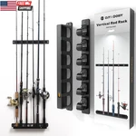 Wall Mount Fishing Rod Holders,vertical Pole Storage Rack For Garage. Fixed Price $17.38.