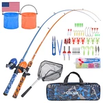 Codek Kids Fishing Pole Set Full Starter Kits 2 Portable Telescopic. Fixed Price $70.61.