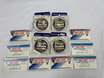 Lot Of 4 Les Davis Velux Salmon Leaders & 8 Eagle Claw Hooks - Fishing Gear. Fixed Price $8.83.