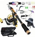 Bntteam Portable Fishing Spinning Rod And Reel Combo Set Carbon Fiber Fluorescen. Fixed Price $70.00.