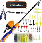 Urban Deco Kids Fishing Pole Set Portable Telescopic Rod Reel. Fixed Price $21.99.