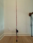 Abu Garcia Max Black Baitcast Combo With Berkley Trilene 8LB Fishing Line. Fixed Price $69.99.