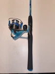 Zebco Splash 6' Medium Light 2PC Spinning Combo-blue. Fixed Price $29.95.