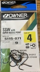 Owner #5115-071 Ssw Super Needle Point Hooks Size 4-1EA Pk Of 9-NEW-SHIPN24HRS. Fixed Price $11.88.