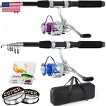 Tripquips Fishing Pole Combo 6.9FT 2PCS Telescopic Rods Set Collapsible. Fixed Price $64.11.