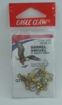 Eagle Claw 01012-012 Black Barrel Swivel In Resealable Package Size 8CT. Fixed Price $5.39.