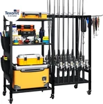 16-ROD Fishing Holder For Garage, Pole Rack Cart Fit All. Fixed Price $102.41.