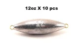 12OZ Inline Trolling Torpedo Fishing Sinker - 10 Pieces. Fixed Price $21.99.