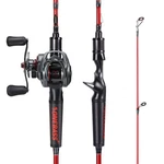 One Bass Fishing Rod Reel Combo, 6'6"-M-FAST, Red- Casting- Left Handed. Fixed Price $96.24.