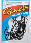Gamakatsu Offset Shank Hooks Round Bend 2/0 Value Pack 54412-25 Authentic. Fixed Price $13.95.