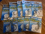 Gamakatsu 204411 Size 1/0 G-lock Worm Fishing Hooks Qty 6 X 10 Packs. Fixed Price $45.00.