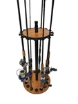 Old Cedar Outfitters Oak Finish Round Rack 15 And Reel Rod,. Fixed Price $33.11.