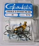 Gamakatsu-one (1) Package Of 11 Treble S-shank Rb Me Size #298408- New In Pkg.. Fixed Price $8.69.