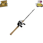 Zebco 33 Spincast Reel Rod Combo 6FT6IN 2PC IM6 Graphite Cork Handle Black. Fixed Price $35.99.