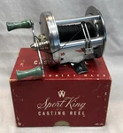 Vtg 1949 Montgomery Ward Sport King Casting Reel Model 69 W/ Box & Instructions. Fixed Price $49.99.
